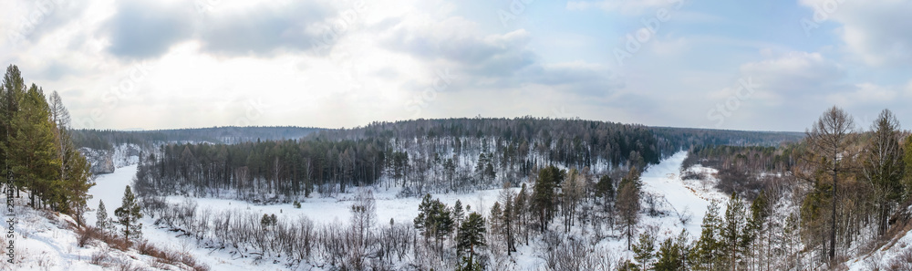 panorama in the natural park Olenyi brooks in the Sverdlovsk region