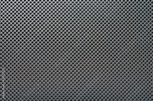 Wallpaper Mural Black modern textured plastic structure, with small circles. Image for abstract technology background. Torontodigital.ca