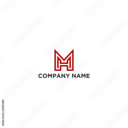 Letter MH monogram logo