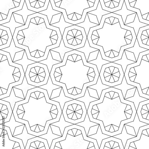 Abstract seamless black and white pattern