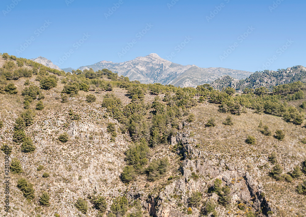 Mountains of Frigiliana in Andalusia