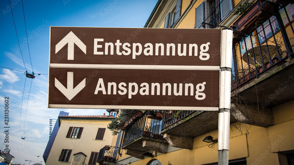 Obraz premium Schild 384 - Entspannung