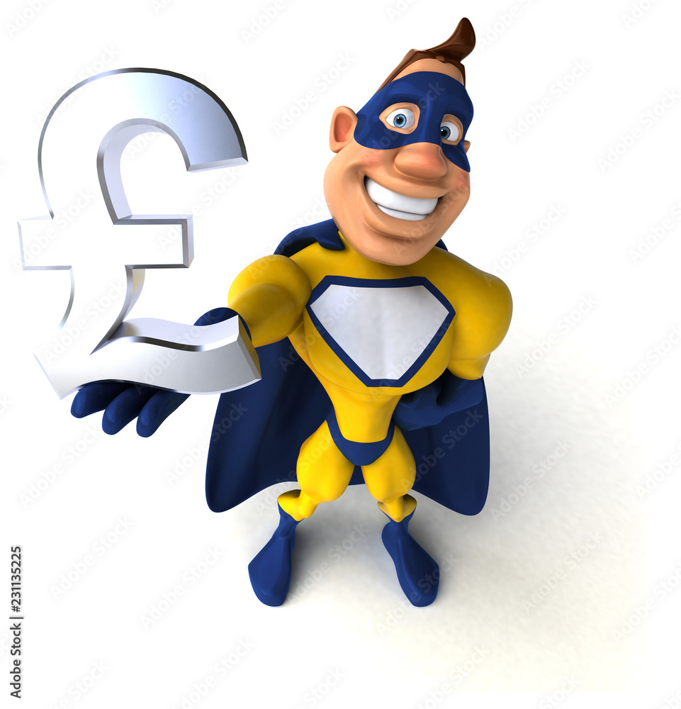 Fun superhero - 3D Illustration