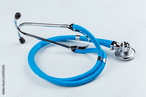 stethoscope on white background close up