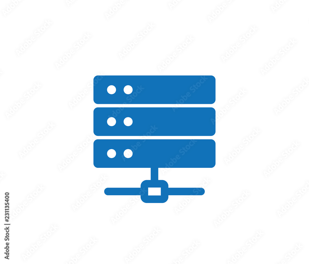 Modern Data Server or Hosting blue icon for web, app and more Modern Data Server or Hosting blue icon for web, app and more