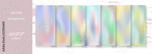 Set of abstract colorful blurred vector backgrounds. Elements for your website or presentation