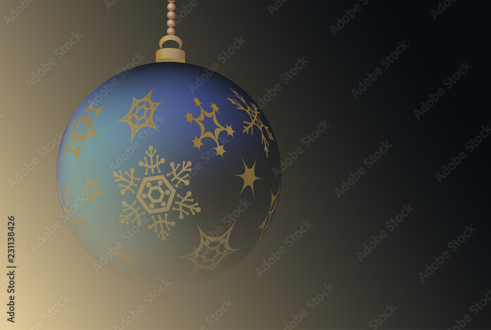 Dark background with Cristmas ball. Dark background with Cristmas ball.