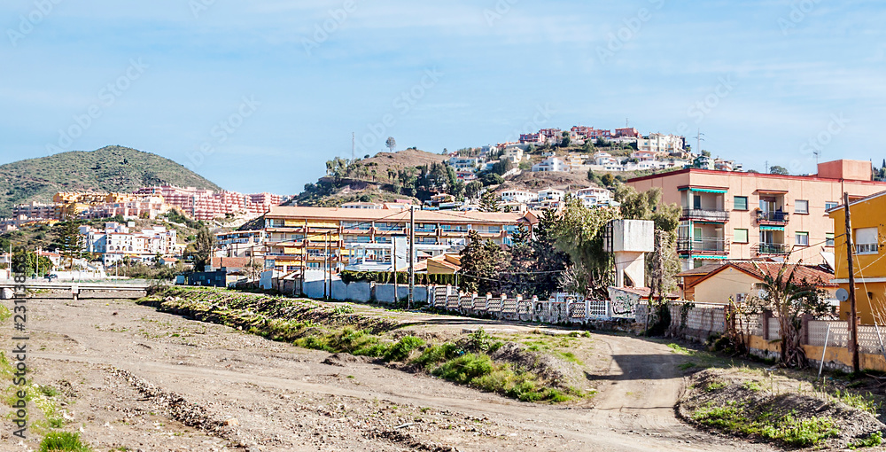 View of Vélez Málaga from the beach