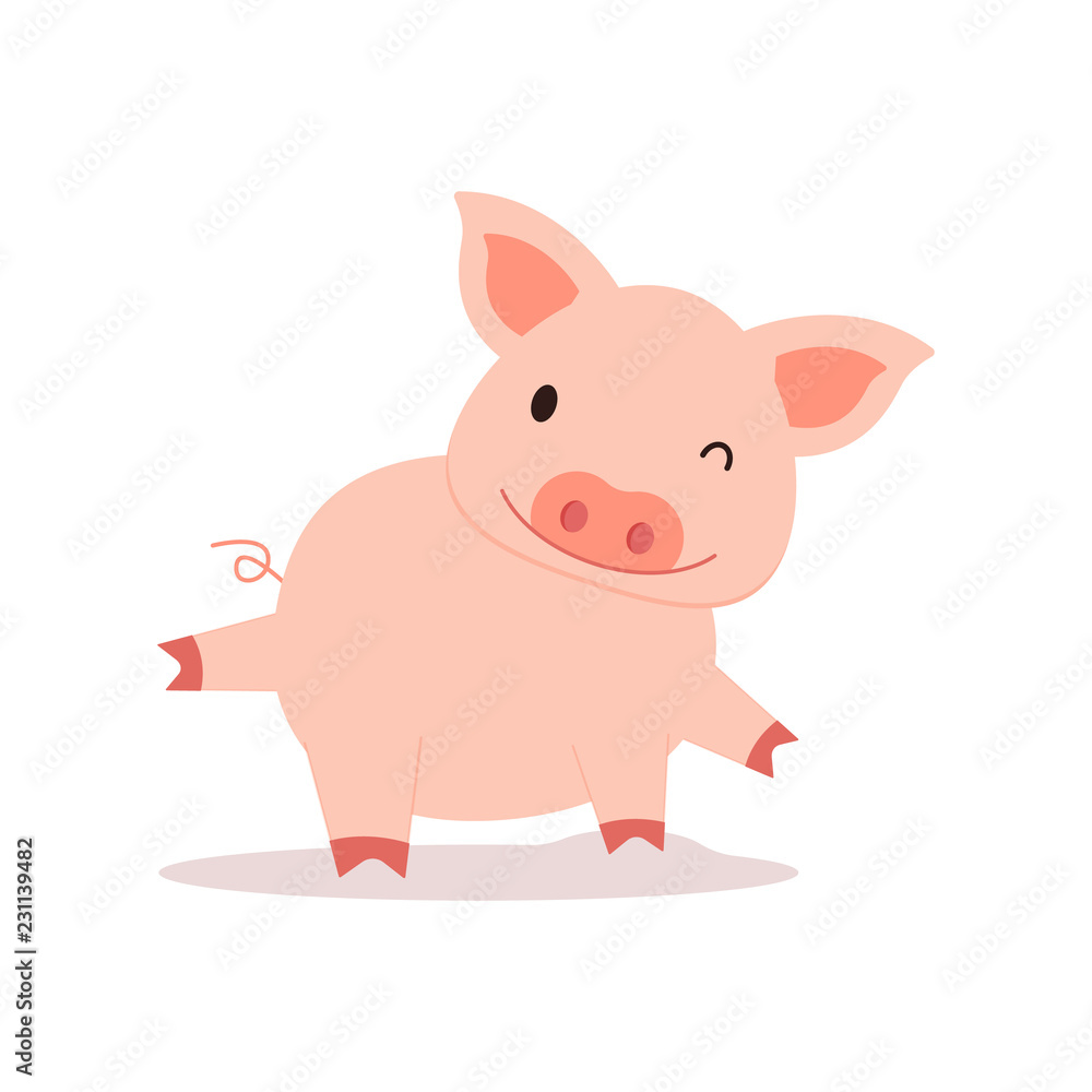 Cute pig. vector illustration. Cute pig. vector illustration.