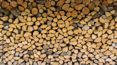 bois de chauffage empilé texture 