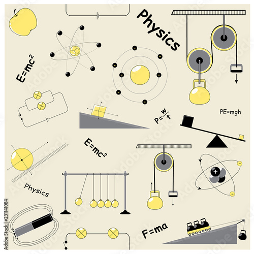 Seamless pattern with physics elements