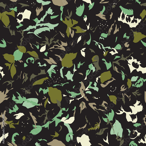 Seamless pattern design with abstract colorful shapes