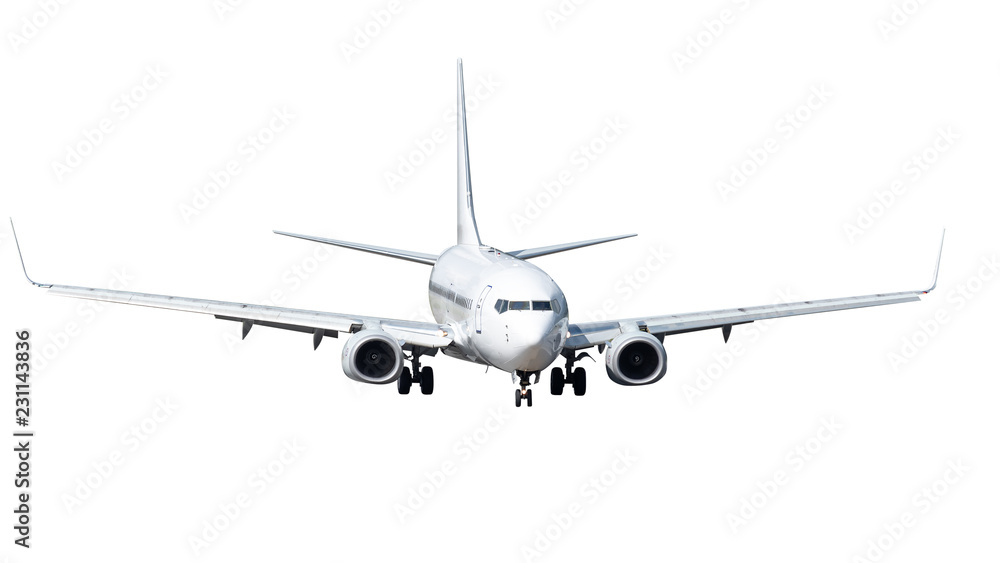 Fototapeta premium Airplane isolated on white background with clipping path