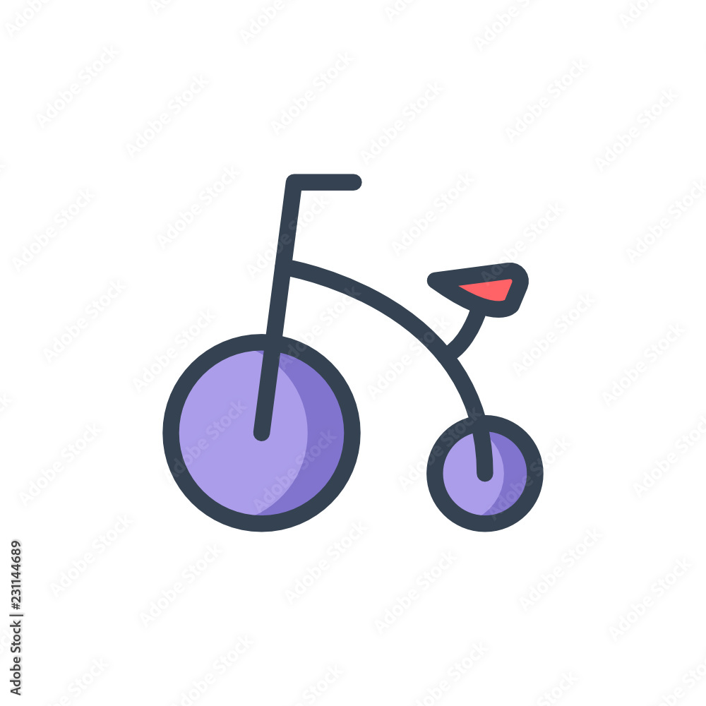 tricycle icon filled outline style tricycle icon filled outline style