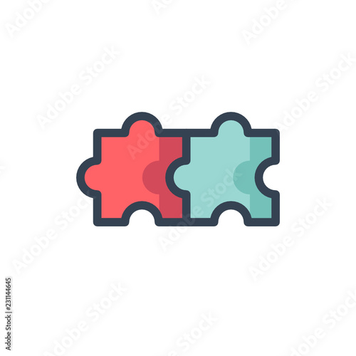 puzzle icon filled outline style