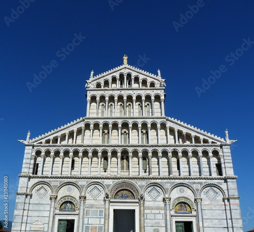 Facade of the Cathedral of Pisa, Italy