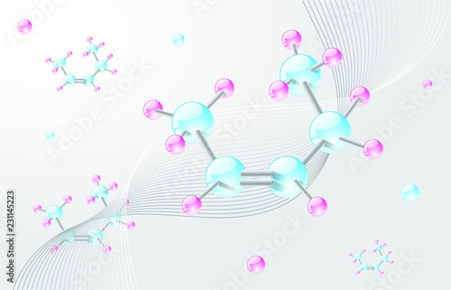 background with a molecule of methane