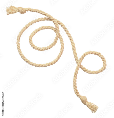 Scrolled beige rope