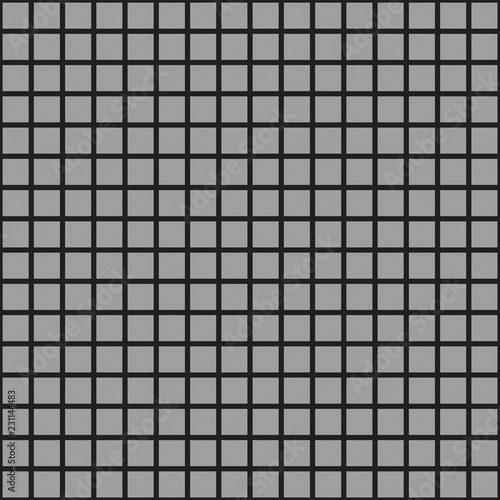 Black and grey vector square grid pattern. Seamless texture