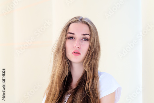 Close portrait of a beautiful teenage girl.