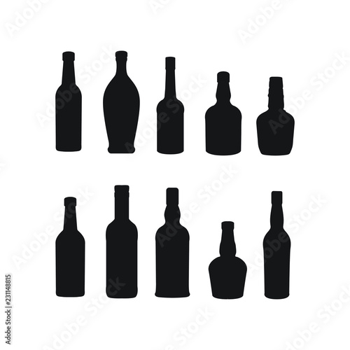 Bottle illustration set