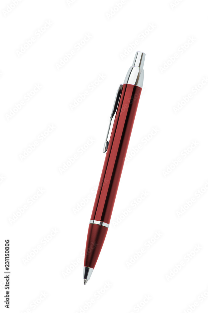 Red pen isolated on white background Red pen isolated on white background