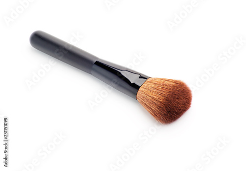 make up brush powder blusher isolated on white background