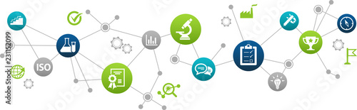 quality management / iso / customer satisfaction – vector illustration