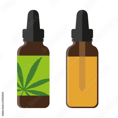 two cannabis oil phial medical marijuana