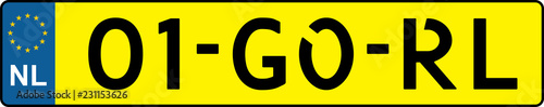 vehicle licence plates marking in Netherlands
