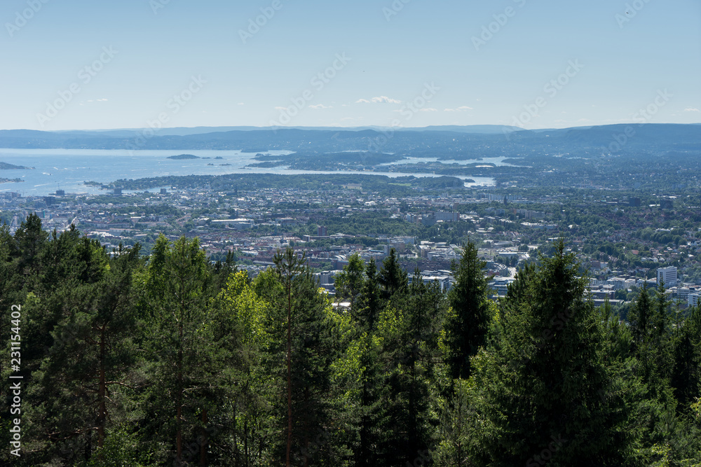 Blick vom Grefsenkollen auf Oslo