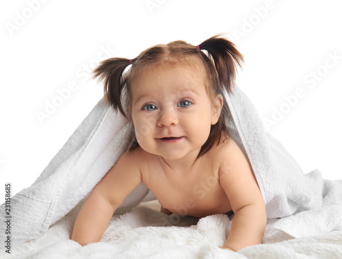 Cute little baby with soft ...
