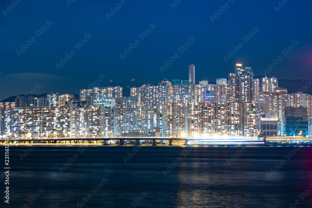 Obraz premium Hong Kong night view