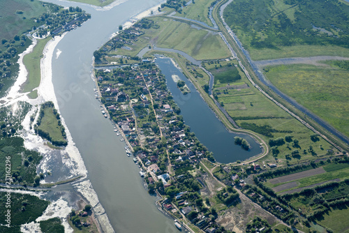 Aerial View Over Mila23 (Mile 23) Village, in the Danube Delta © Iliuta