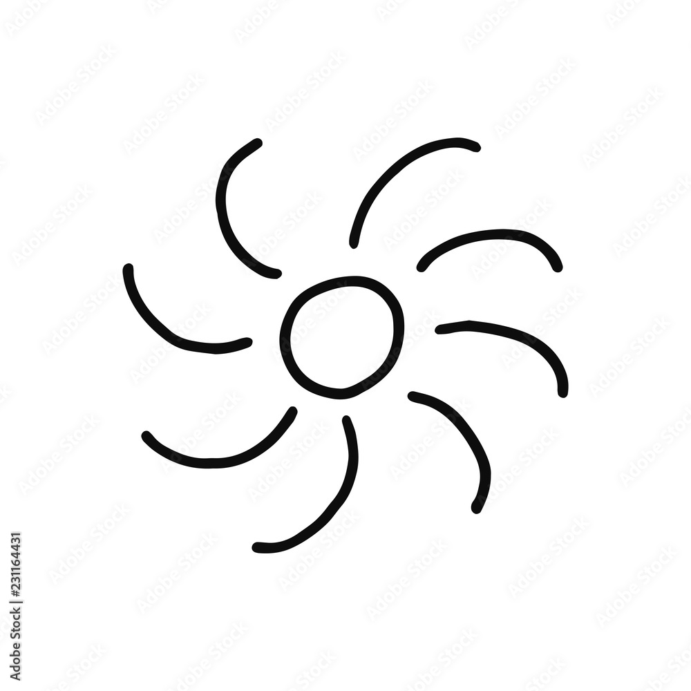 sun icon. Isolated sketch for infographic object on light background. sun icon. Isolated sketch for infographic object on light background.