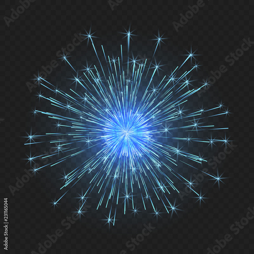 Festive bright fireworks