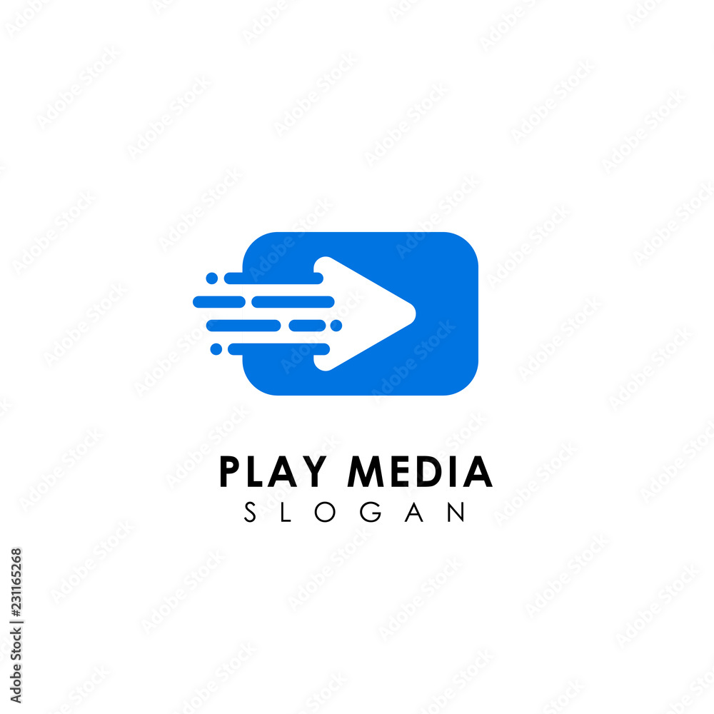 fast play media logo design template. play icon symbol design fast play media logo design template. play icon symbol design