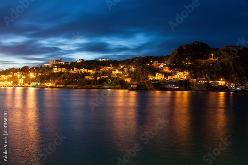 Panorama of St. John s at night