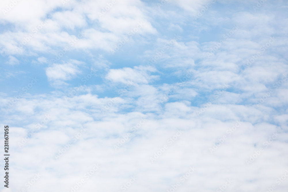 Blue sky background and white clouds soft focus, and copy space Blue sky background and white clouds soft focus, and copy space
