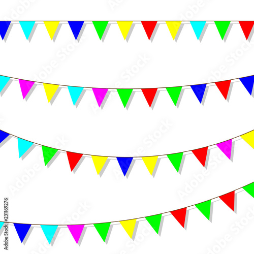 Garland with colorful pennants