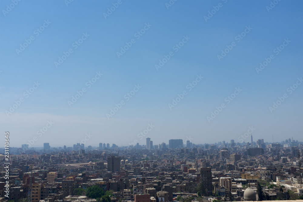 Panorama of Cairo from the Citadel, Egypt.