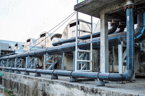Industrial building in an old sewage treatment plant
