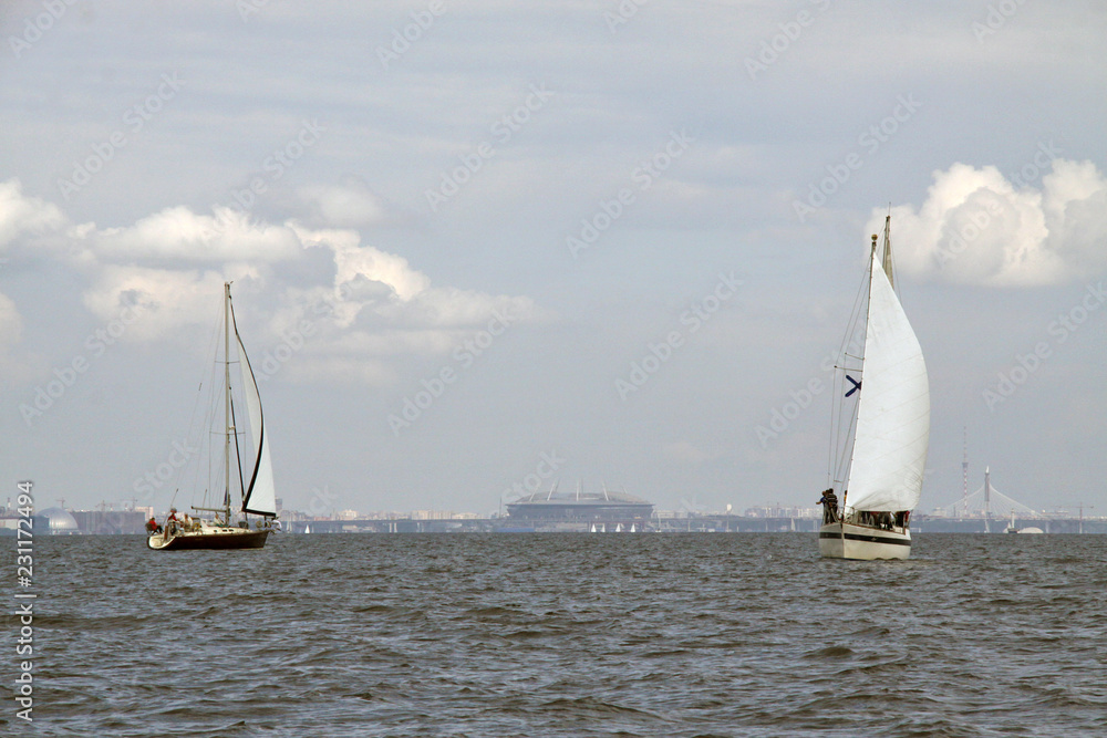 Obraz premium boat trip on a yacht