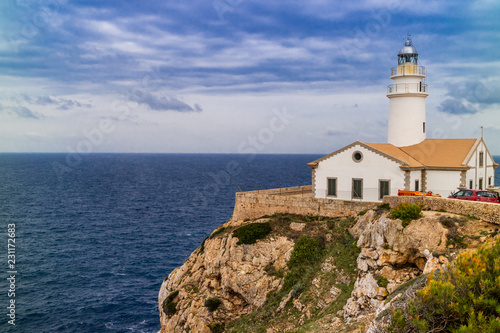Capdepera lighthouse, Far de Capdepera, at Punta de Capdepera in Cala Rajada, Capdepera, Mallorca, Balearic Islands, Spain © ladistock