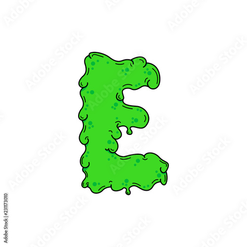 Slime Vector Logo Letter E