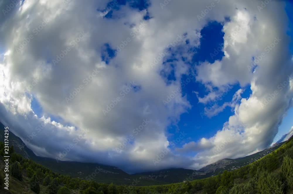 Timelapse of moving cloud over mountain Athens, Greece, Parnitha Timelapse of moving cloud over mountain Athens, Greece, Parnitha