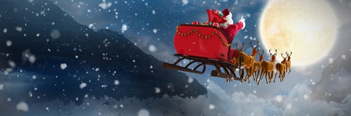 Composite image of snow falling