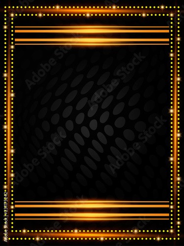 Luxury black and gold background. Design for presentation, concert, show. Vector illustration