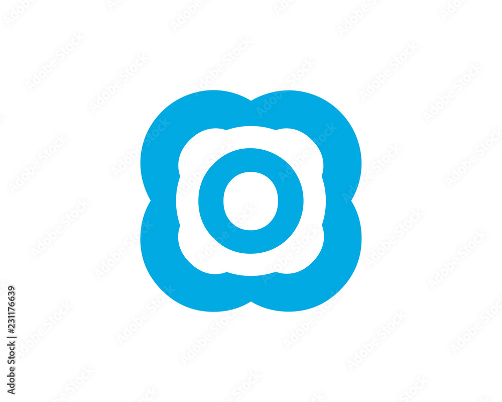 Cloud Flower logo icon template Cloud Flower logo icon template