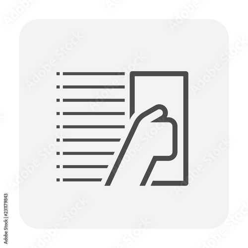 Concrete trowel tool vector icon for worker, builder to screed, troweling, mason and plaster wet concrete, mortar in building construction or repair work i.e. slab, floor and wall with smooth surface.